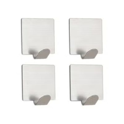 Self-adhesive Stainless Steel Hooks - Pack of 4