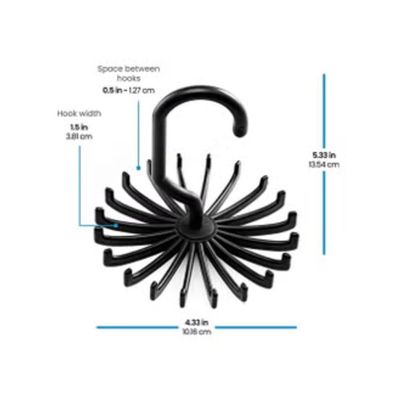 Space Saving Tie Rack Hangers (Black)