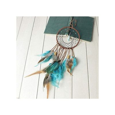 Handmade Blue Feather Dreamcatcher
