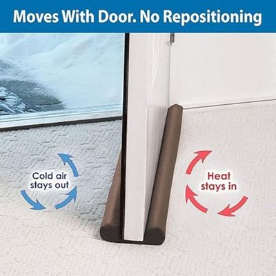 Machine Washable Under Door Stopper Draft (Brown)