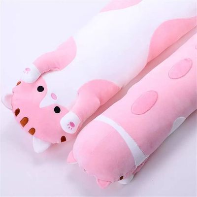 Plush Cat Shaped Stuffed Pillow - Pink - 50cm