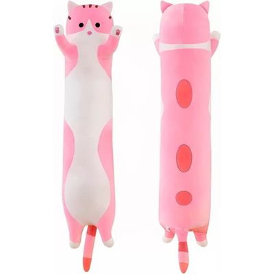 Plush Cat Shaped Stuffed Pillow - Pink - 50cm