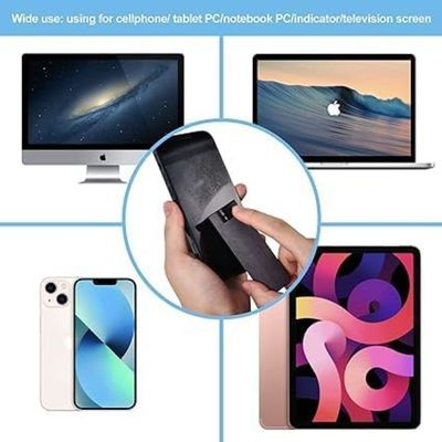 Screen Cleaner Mist Spray Kit With Microfiber Cover (Black)