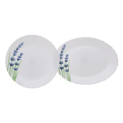 44 Pcs Opalware Dinner Set, English Lavender, Floral design | RF10679 | Elegant Floral Design | Dishwasher safe | Freezer Safe | Opal Dishes Sets Service for 6