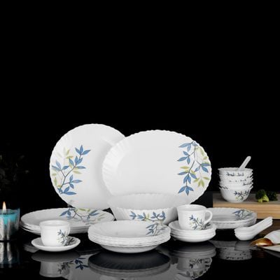 44 Pcs Opalware Dinner Set, Autumn Leaves | Floral design | RF10680 | Elegant Floral Design | Dishwasher safe | Freezer Safe | Opal Dishes Sets Service for 6