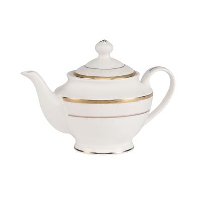 Royalford 83 Piece Premium Bone China Dinner Set- RF11047 | Includes Oval Plates, Dinner Plates, Soup Plates, Flat Plates, Salad Bowls, Bowls, Cups and Saucers, Salt and Pepper Pots, Creamer, Sugar Pot, and Teapot| Dishwasher-Safe and Freezer-Friendly| Eco-Friendly and Food-Grade| White and Golden 