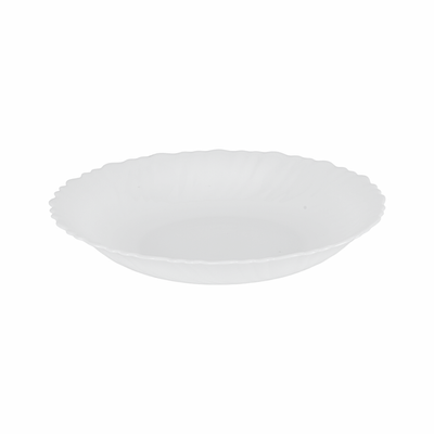 Royalford 16 Piece Classic Opalware Dinner Set- RF12397/ Includes Dinner, Deep and Dessert Plates and Serving Bowls/ Dishwasher-Safe, Freezer and Microwave Safe/ Chip-Resistant and Food-Grade/ White