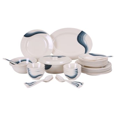 Royalford RF6721 Melamine Ware Dinner Set, 40 Pcs - Durable & Safe |Useful for breakfast, lunch, dinner| Ideal for home, parties, catering, hotels & restaurants