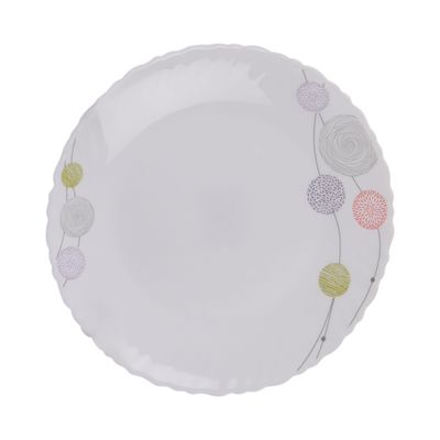 Royalford 34Pcs Opal Ware Dinner Set - Floral Design Plates, Bowls, Spoons | Comfortable Handling | Perfect for family everyday use, & family get- together, restaurant, banquet & More (Red & Green)