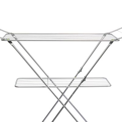 Royalford RF2600-IB Metal Clothes Dryer, 128x55cm | 16 meter Drying space | Large Folding Clothes Airer -  Laundry Durable Metal Drying Rack Multifunctional Air Dryer