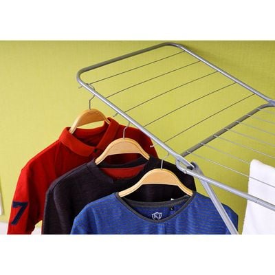 Royalford RF5000 Large Folding Clothes Airer - Drying Space Laundry Washing |Durable Metal Drying Rack | Multifunctional Air Dryer Ideal for Indoor and Outdoor | Easy Store 2 Folding Winged Clothes Airer