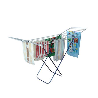 Royalford RF5001 Large Folding Clothes Airer - Drying Space Laundry Washing |Durable Metal Drying Rack | Multifunctional Air Dryer Ideal for Indoor and Outdoor | Easy Store 2 Folding Winged Clothes Airer