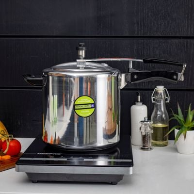 Royalford Aluminium Inner Lid Pressure Cooker, 7 L, RF10014 | Extra Gasket & Safety Valve | Durable Cooker with Comfortable Handles | Ideal for Steaming, Cooking