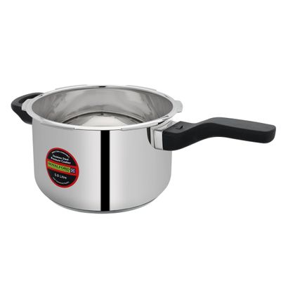 Royalford 5 Liter Stainless Steel Pressure Cooker, RF10185N | Metallic Safety Plug | Controlled GRS | Compatible With Induction, Hot Plate, Halogen, Gas