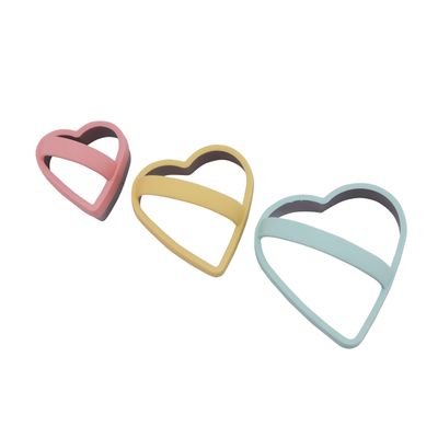 Cookie Cutter, 3pcs Stainless Steel Cookie Cutter, RF10961 | Baking Moulds | Heart Shape Cookie Cutter with PP Handle | Baking Dough Tools