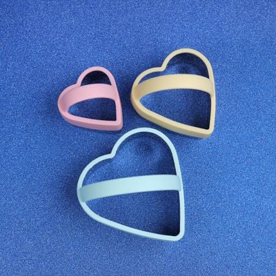 Cookie Cutter, 3pcs Stainless Steel Cookie Cutter, RF10961 | Baking Moulds | Heart Shape Cookie Cutter with PP Handle | Baking Dough Tools