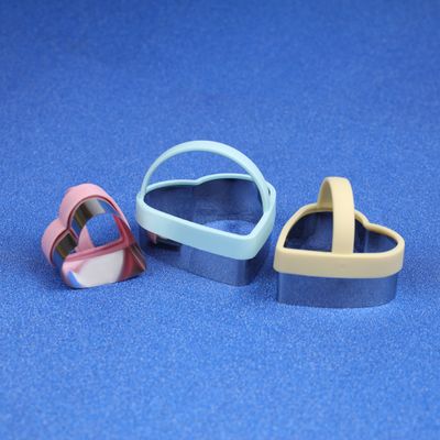 Cookie Cutter, 3pcs Stainless Steel Cookie Cutter, RF10961 | Baking Moulds | Heart Shape Cookie Cutter with PP Handle | Baking Dough Tools