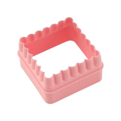 Royalford Double-Side Cookie Cutter | 9 x 9 x 4 cm | RF10966 | Square Cookie Cutter, Fondant Cutter| Plastic Cookie Cutter| Pink and Blue Cutter| Set of 4