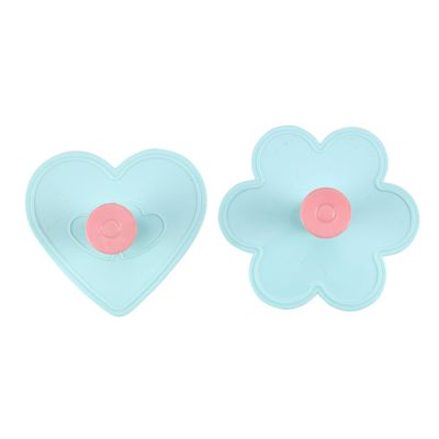 Royalford Romance Shaped Cookie Cutter- RF10974|Flower Shape | Cookie Cutter and Fondant Cutter| Plastic Cookie Cutter| Cookie Cutter with Handle| Heart Shaped Cookie Cutter in Love Theme| Set of 2