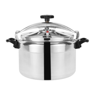 Royalford 20.0 L Aluminum Pressure Cooker- RF11981| Equipped with Multi-Safety Device and Unique Pressure Indicator| Durable Aluminum Alloy Construction with Firm Handles| Compatible with Gas, Ceramic and Halogen Cooktops| Silver, 5 Years Warranty