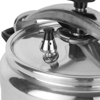 Royalford 20.0 L Aluminum Pressure Cooker- RF11981| Equipped with Multi-Safety Device and Unique Pressure Indicator| Durable Aluminum Alloy Construction with Firm Handles| Compatible with Gas, Ceramic and Halogen Cooktops| Silver, 5 Years Warranty