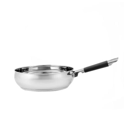 Royalford RF5123 Stainless Steel Induction Safe 7PCs - 2 Casserole, Saucepan Pots with Lids, and Frypan - Induction Safe Non-Stick Cookware Set - Riveted Handles - Cookware Casserole Stock Pots