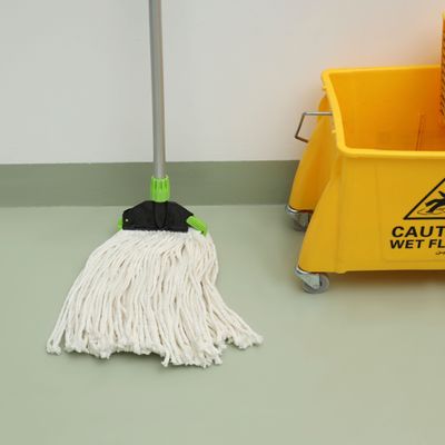 Royalford Microfiber Floor Mop | PVC Coated Wooden Handle | RF10102 | Super Absorbent 100% Microfiber Threads, For All Types Of Surfaces, Durable Design, Faster Dehydration, Highly Absorbent