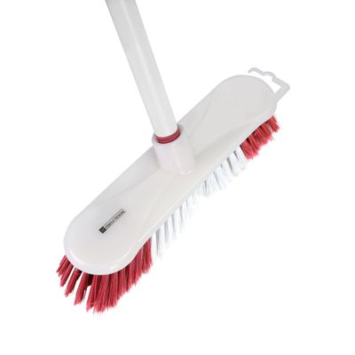 Royalford Indoor Sweeping Broom, Long Handle Deck Brush, RF2369-FB | Indoor/Outdoor Floor Scrub Brush with Stiff Bristles | Ideal for Cleaning Bathroom, Shower Wall, Patio, Garage