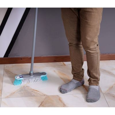 Long Floor Broom with Strong Iron Handle, RF2370-FB | Upright Long Handle Broom with Stiff Bristles - Multipurpose Cleaning Tool Perfect for Home or Office Use