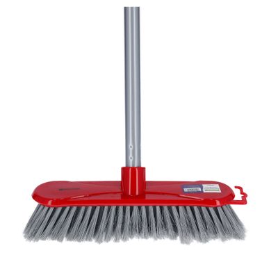 Royalford One-Click series Long Floor Broom, Strong Handle | RF8831 | Long Handle Broom with Stiff Bristles | Hanging Loop | Multipurpose Cleaning Tool Perfect for Home or Office Use - Ideal for Sweeping Cleaning Job