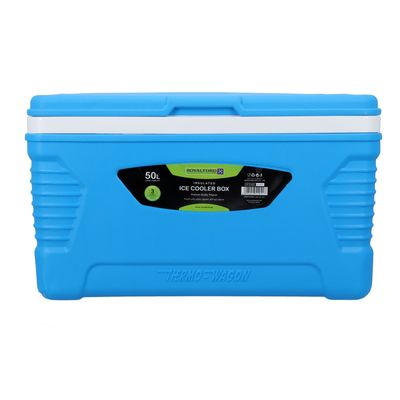 Royalford Insulated Ice Cooler Box, 50L Portable Cooler Box, RF10483 | 3 Layer PP-PU-HDPE | Premium Quality Polymer | Thermal Insulation Cooler Box