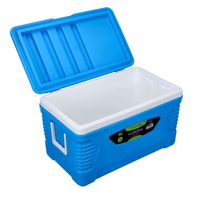 Royalford Insulated Ice Cooler Box, 50L Portable Cooler Box, RF10483 | 3 Layer PP-PU-HDPE | Premium Quality Polymer | Thermal Insulation Cooler Box