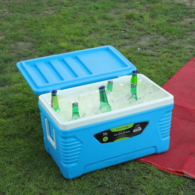 Royalford Insulated Ice Cooler Box, 50L Portable Cooler Box, RF10483 | 3 Layer PP-PU-HDPE | Premium Quality Polymer | Thermal Insulation Cooler Box