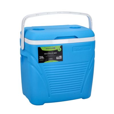 Royalford Insulated Ice Cooler Box, 28L Portable Ice Chest, RF10481 | 3 Layer PP-PU-HDPE | Premium Quality Polymer | Thermal Insulation | Camping Cooler Ice Box for BBQs, Outdoor Activities