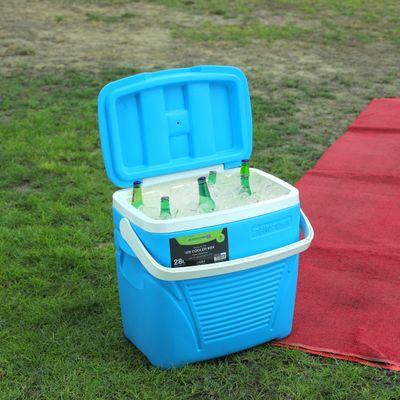 Royalford Insulated Ice Cooler Box, 28L Portable Ice Chest, RF10481 | 3 Layer PP-PU-HDPE | Premium Quality Polymer | Thermal Insulation | Camping Cooler Ice Box for BBQs, Outdoor Activities