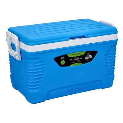 Royalford Insulated Ice Cooler Box, 32L Portable Ice Chest, RF10479 | 3 Layer PP-PU-HDPE | Premium Quality Polymer | Thermal Insulation | Camping Cooler Ice Box for BBQs, Outdoor Activities