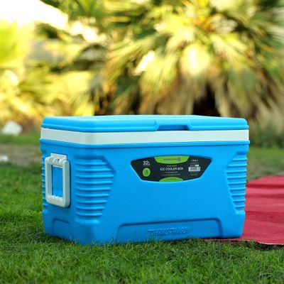 Royalford Insulated Ice Cooler Box, 32L Portable Ice Chest, RF10479 | 3 Layer PP-PU-HDPE | Premium Quality Polymer | Thermal Insulation | Camping Cooler Ice Box for BBQs, Outdoor Activities