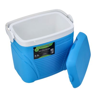 Royalford Insulated Ice Cooler Box, 8L Portable Ice Chest, RF10475 | 3 Layer PP-PU-HDPE | Premium Quality Polymer | Thermal Insulation | Camping Cooler Ice Box for BBQs, Outdoor Activities