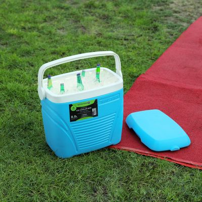 Royalford Insulated Ice Cooler Box, 8L Portable Ice Chest, RF10475 | 3 Layer PP-PU-HDPE | Premium Quality Polymer | Thermal Insulation | Camping Cooler Ice Box for BBQs, Outdoor Activities