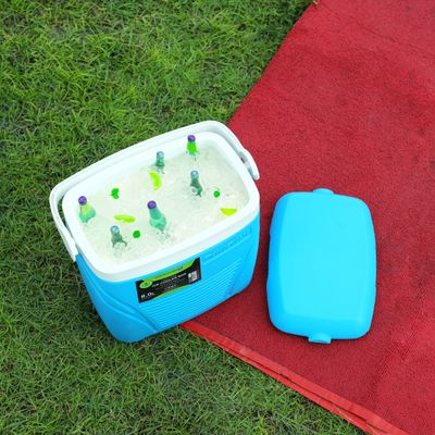 Royalford Insulated Ice Cooler Box, 8L Portable Ice Chest, RF10475 | 3 Layer PP-PU-HDPE | Premium Quality Polymer | Thermal Insulation | Camping Cooler Ice Box for BBQs, Outdoor Activities