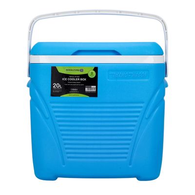 Royalford Insulated Ice Cooler Box, 20L Portable Ice Chest, RF10476 | 3 Layer PP-PU-HDPE | Premium Quality Polymer | Thermal Insulation | Camping Cooler Ice Box for BBQs, Outdoor Activities