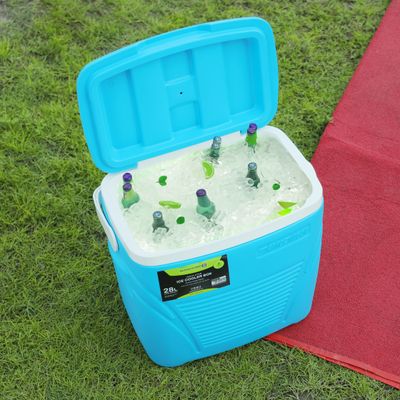 Royalford Insulated Ice Cooler Box, 20L Portable Ice Chest, RF10476 | 3 Layer PP-PU-HDPE | Premium Quality Polymer | Thermal Insulation | Camping Cooler Ice Box for BBQs, Outdoor Activities