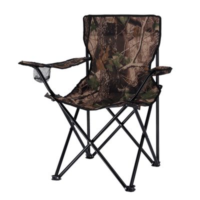 Royalford Camping Chair With Carrying Bag Foldable - Compact Foldable, Heavy Duty Frame | Cup Holder, Storage Pocket | Shoulder Travel Bag, Outdoor, Festival, Beach | 265 lbs Capacity (Military Colour)