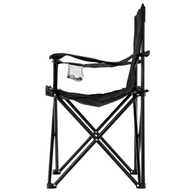 Royalford RF9510 Camping Chair with Carrying Bag Foldable (51x51x90cm)- Compact Folding Camping Chair, Heavy Duty Frame | Cup Holder, Storage Pocket | Shoulder Travel Bag, Outdoor, Beach with 265 lbs Capacity