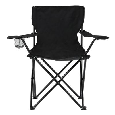 Royalford RF9510 Camping Chair with Carrying Bag Foldable (51x51x90cm)- Compact Folding Camping Chair, Heavy Duty Frame | Cup Holder, Storage Pocket | Shoulder Travel Bag, Outdoor, Beach with 265 lbs Capacity