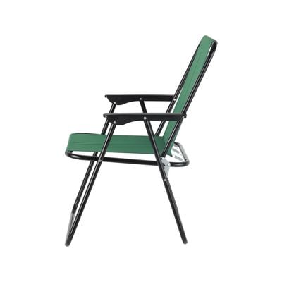 Royalford Foldable Camping Chair- RF12688/ Lightweight, Portable, Folds Flat for Storage/ Strong Metal Frame, Waterproof, Perfect for Indoor and Outdoor Entertainment, Lawn, Garden, Beach, Picnic, etc./ Green