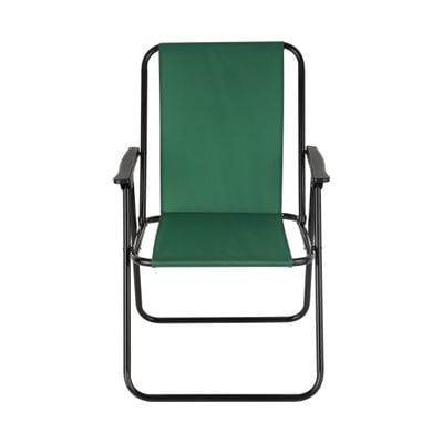 Royalford Foldable Camping Chair- RF12688/ Lightweight, Portable, Folds Flat for Storage/ Strong Metal Frame, Waterproof, Perfect for Indoor and Outdoor Entertainment, Lawn, Garden, Beach, Picnic, etc./ Green