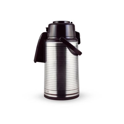 Royalford Airpot Flask, Double Wall Vacuum Insulation, 3L | RF10725 | 360 Rotating Base | Portable & Leak-Resistant | Pump Flask for Hot/ Cold Drinks, Tea, Coffee