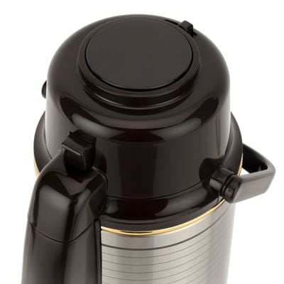 Royalford Airpot Flask, Double Wall Vacuum Insulation, 3L | RF10725 | 360 Rotating Base | Portable & Leak-Resistant | Pump Flask for Hot/ Cold Drinks, Tea, Coffee