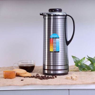 Royalford RF5291 1.9L Vacuum Flask - Portable Heat Insulated Thermos for Keeping Hot/Cold Long Hours, Multi-Walled for Coffee, Hot Water, Tea, Perfect Pouring Spot | Ideal for Occasion, Commercial & Outings